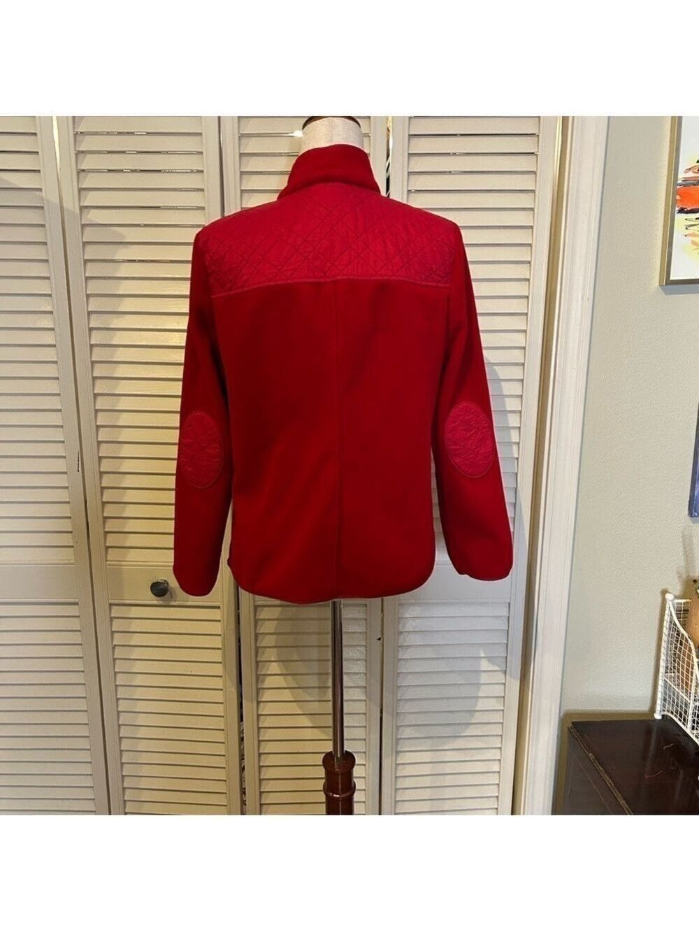 Talbots Red Quilted Shoulder Zip Jacket - Picture 7 of 7